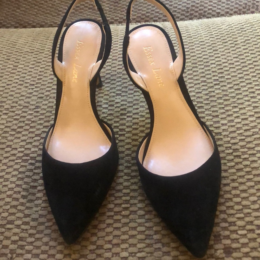Black sling backs